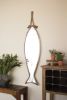 VERTICAL FISH MIRROR WITH ROPE HANGER