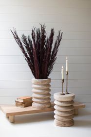 NATURAL WOODEN ACCENT TABLE/PLANTER