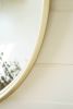 ROUND BRASS METAL FRAMED MIRROR