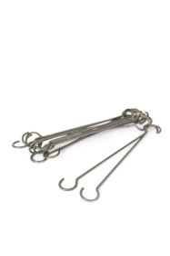 SET OF TWELVE LONG WIRE S HOOKS LONG