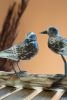 PAINTED WOODEN SHORE BIRDS ON A WOODEN BASE