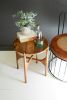 ROUND MANGO WOOD ACCENT TABLE