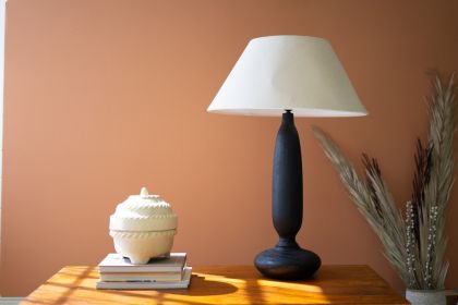 BLACK MANGO WOOD TABLE LAMP BASE