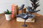 SET OF THREE BLACK ANTIQUE IRON BIRDS