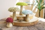 SET OF FIVE MUSHROOMS WITH MOSAIC TOPS