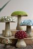 SET OF FIVE MUSHROOMS WITH MOSAIC TOPS