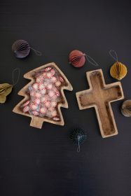 WOODEN CROSS BOWL