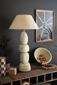 QUAD PAPER MACHE TABLE LAMP BASE