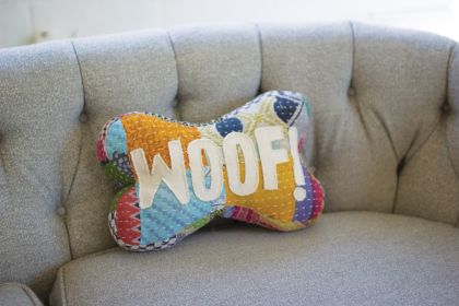 WOOF KANTHA BONE PILLOW