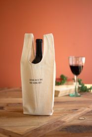 SET OF SIX WINE BAGS WITH QUIRKY SAYINGS