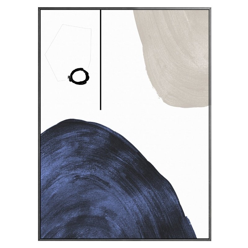 Blue Gray Geometric Abstract Oil Painting Blue Gray Geometric Abstract Oil Painting